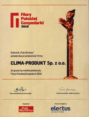 Clima-Produkt Filarem Polskiej Gospodarki 2010