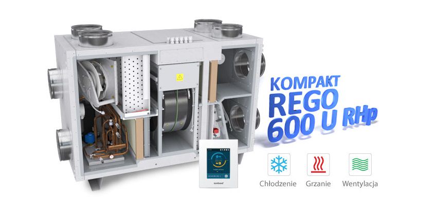 Komfovent-centrala wentylacyjna KOMPAKT REGO 600 U RHp.