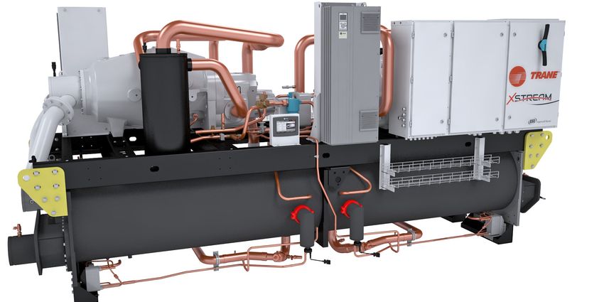 Firma Trane wprowadza XStream™, nową generację chłodzonych wodą agregatów ze sprężarką śrubową o niezrównanych parametrach.