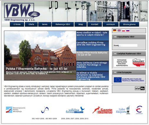 Nowa strona www VBW Engineering