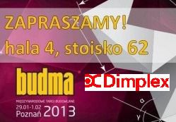 BUDMA 2013: Dimplex na Międzynarodowych Targach Budownictwa  w Poznaniu
