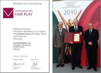 Fair Play 2010 dla Elektronika S.A.