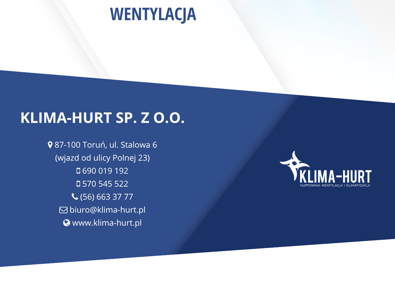 Klima-Hurt Hurtownia Wentylacji i Klimatyzacji w Toruniu