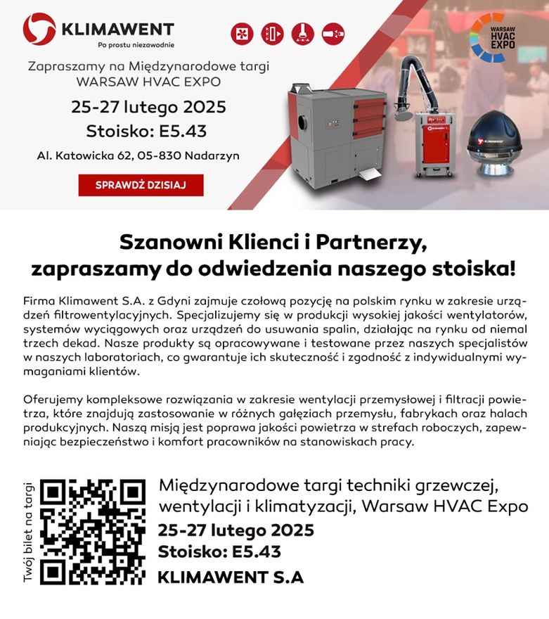 Klimawent na Targach Warsaw Hvac Expo