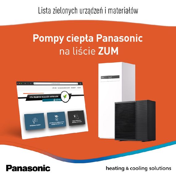 Pompy ciepła Panasonic na liście ZUM