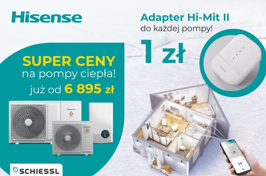 Pompa ciepła Hisense z adapterem Hi-Mit za 1 zł