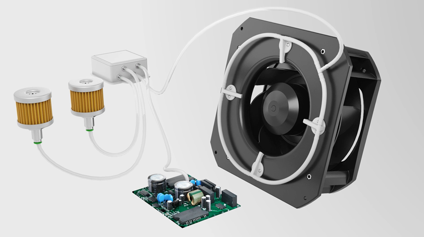 System automatycznego równoważenia przepływu dla wentylatorów promieniowych