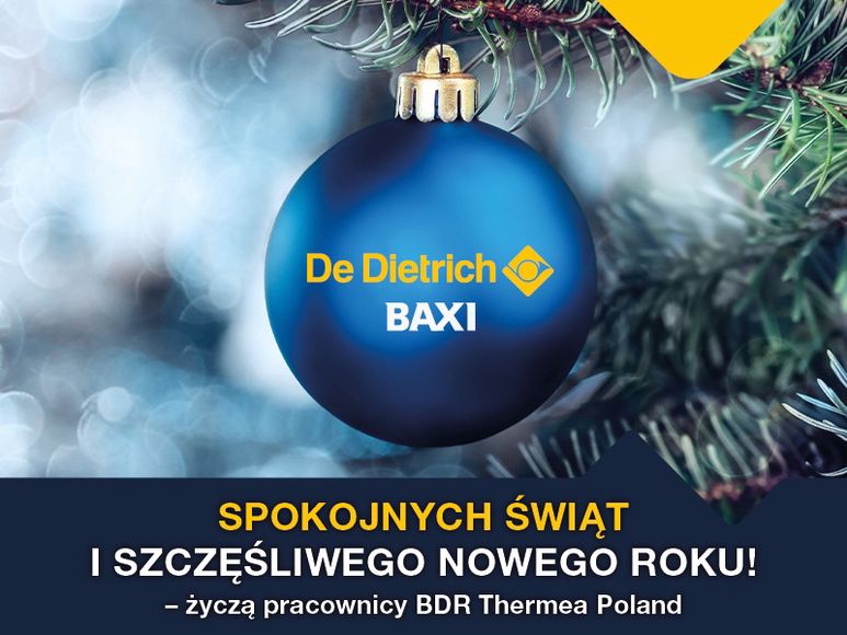 Świąteczna kartka z życzeniami od firmy De Dietrich