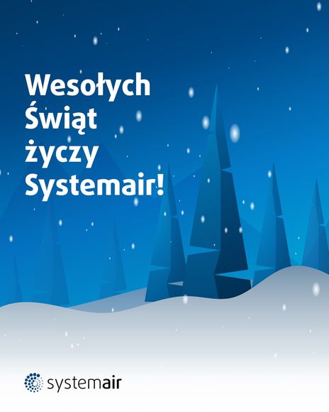 Świąteczna kartka z życzeniami od firmy Systemair