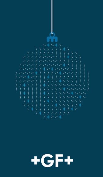 Świąteczna kartka z życzeniami od firmy +GF+