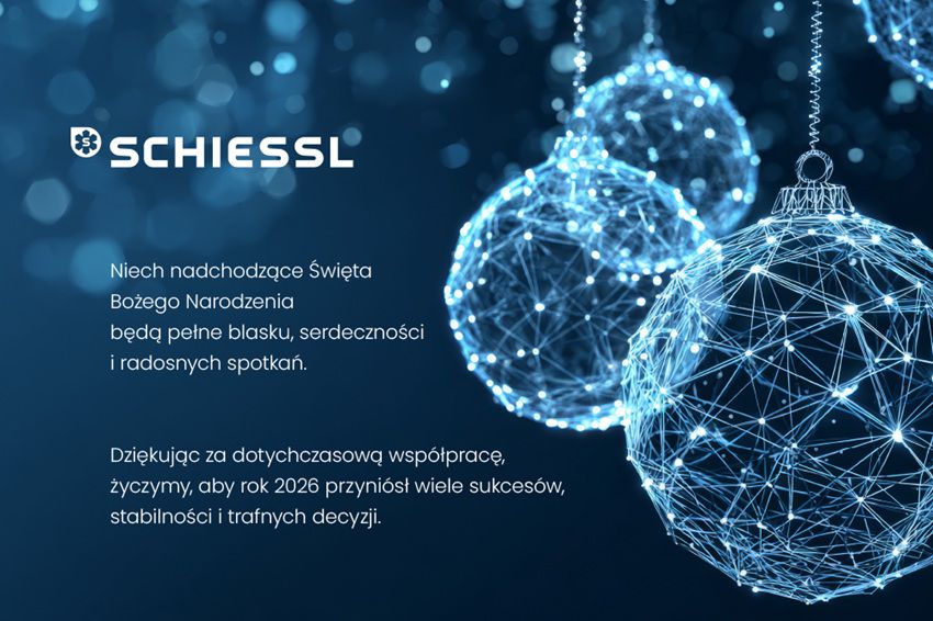 Świąteczna kartka z życzeniami od Schiessl
