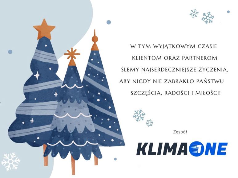 Świąteczna kartka z życzeniami od Klima One