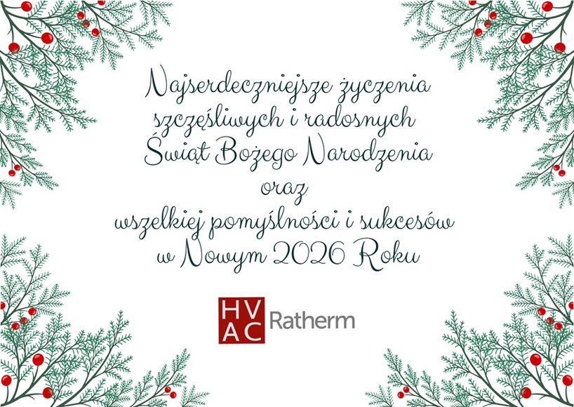 Świąteczna kartka z życzeniami od HVAC Ratherm
