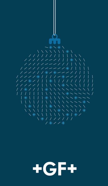 Świąteczna kartka z życzeniami od firmy +GF+