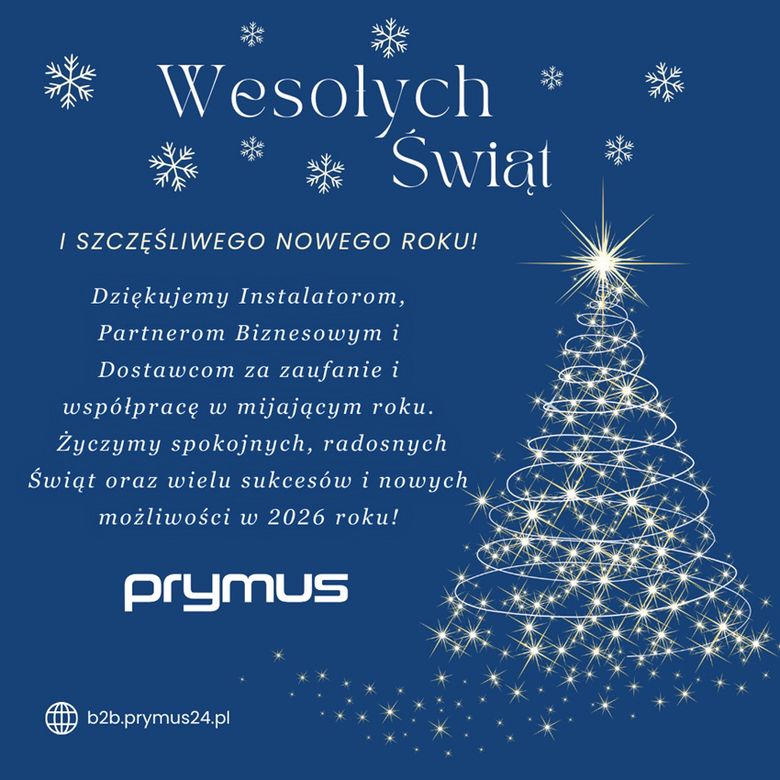 Świąteczna kartka z życzeniami od Prymus