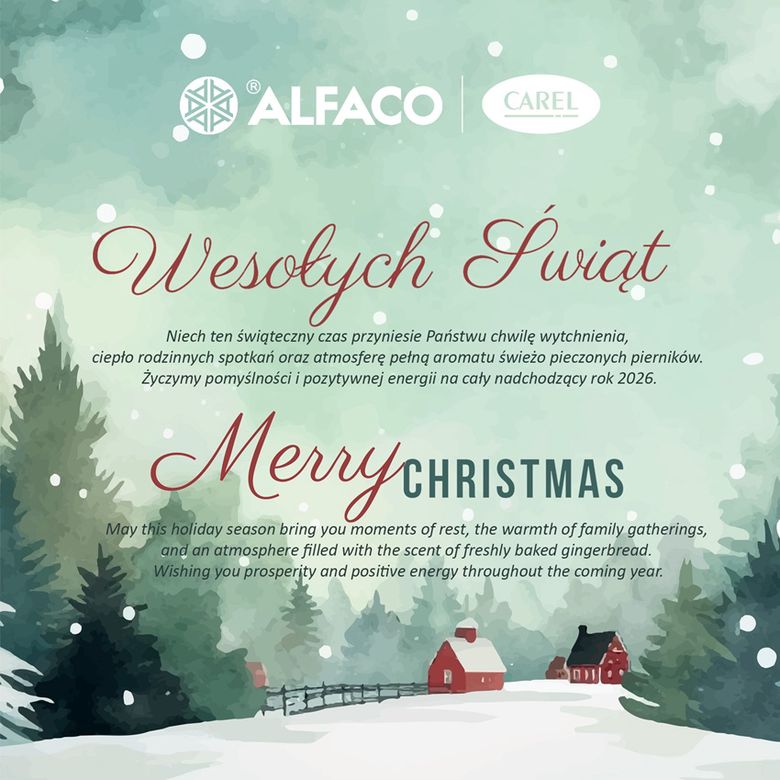 Świąteczna kartka z życzeniami od Alfaco