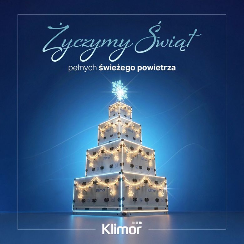 Świąteczna kartka z życzeniami od Klimor