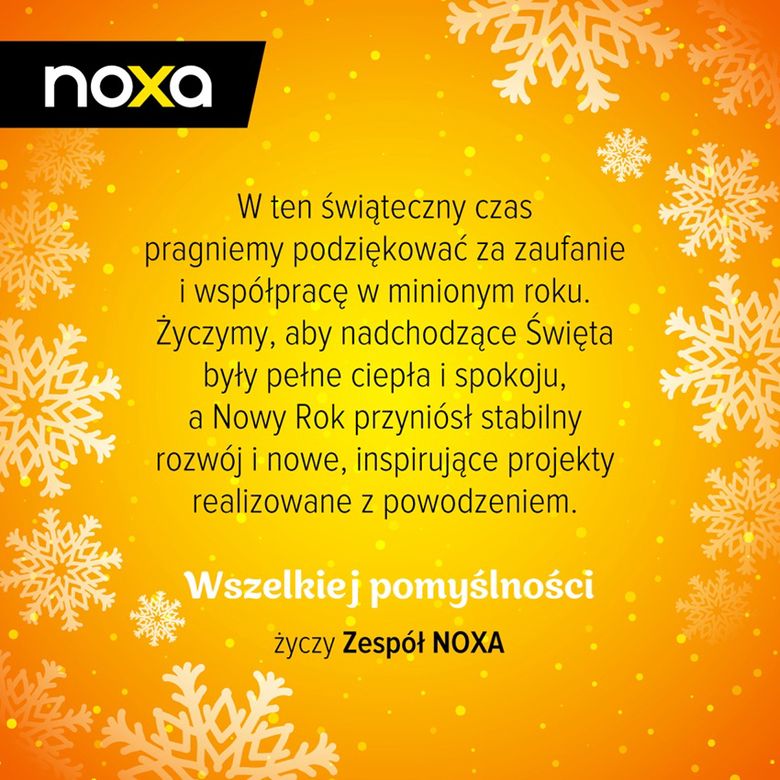Świąteczna kartka z życzeniami od Noxa