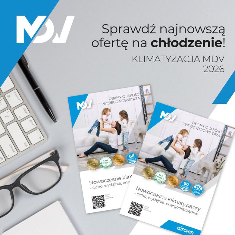 MDV SPLIT 2026 - nowa ulotka klimatyzatorów na sezon chłodzenia