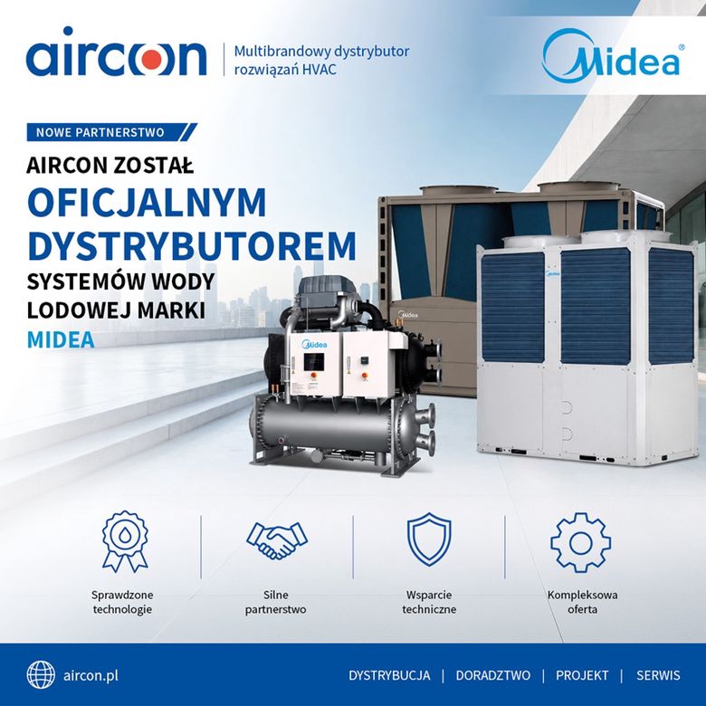 Aircon dystrybutorem systemów wody lodowej Midea