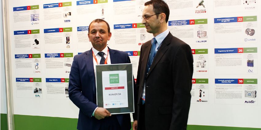 KLIMOR nagrodzony nagrodą DELTA oraz Najciekawszy Produkt 2016 podczas Forum Wentylacja-Salon Klimatyzacja 2016.