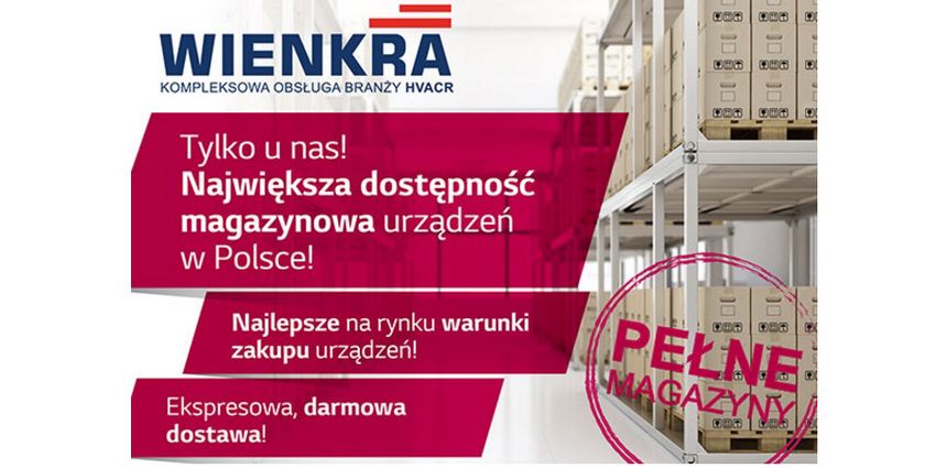WIENKRA - największa dostępność magazynowa urządzeń LG w Polsce!
