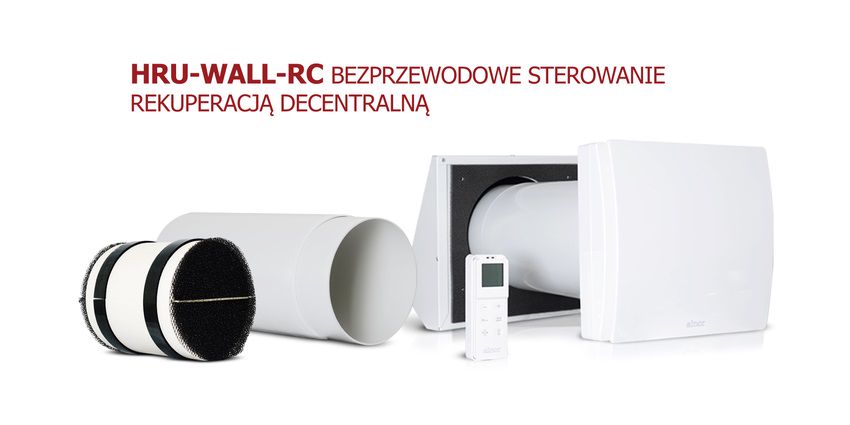 Zdalnie sterowane rekuperatory decentralne HRU-WALL-RC od Alnor!