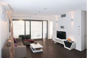 Szafka RTV z wbudowanym kominkiem elektrycznym