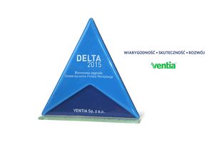 Ventia z nagrodą Delta 2015 jako najszybciej rozwijająca się firma HVAC w Polsce.
