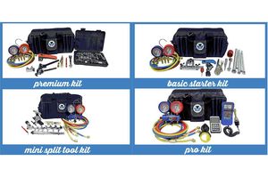 Wigmors-gotowe zestawy narzędzi serwisowych Mastercool (Basic Starter Kit, Mini Split Starter Kit, Premium Kit, Pro Kit).
