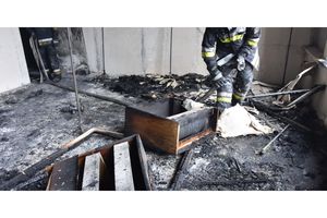 Projekt „Bezpieczna ewakuacja” – druga próba badawcza. 14 minut wystarczyło, aby mieszkanie zamieniło się w zgliszcza!