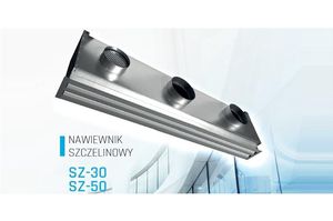 Nawiewnik szczelinowy z trójkątną kierownicą powietrza