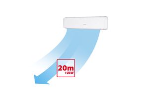 Klimatyzatory ścienne Mitsubishi Heavy Industries 10kW o zasięgu strugi 20m