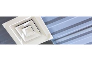 Anemostaty sufitowe HB40 w RAL 9003 od Lindab