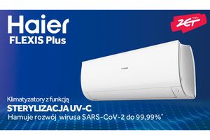 FLEXIS Plus - klimatyzatory z funkcją  STERYLIZACJA UV-C hamującą rozwój wirusa SARS-CoV-2 do 99,99%*