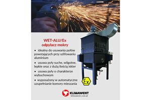 Nowość - odpylacz mokry WET-ALU/Ex