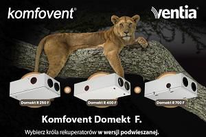 Komfovent Domekt F. Wybierz króla rekuperatorów w wersji podwieszanej!