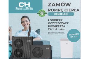 Kup pompę ciepła monoblok i odbierz oczyszczacz powietrza za 1 zł