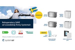 Rekuperatory SAVE od Systemair dostępne w nowej cenie 