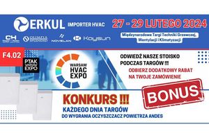 ERKUL – zaprasza na targi WARSAW HVAC - Ptak Expo / 27-29.02.2024