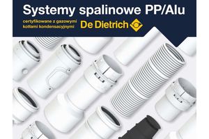 Nowość w ofercie De Dietrich: systemy odprowadzania spalin PP/Alu certyfikowane z gazowymi kotłami kondensacyjnymi De Dietrich