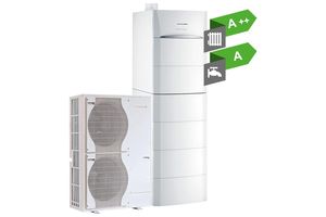 Hybrydowy system grzewczy HPI G HYBRID od De Dietrich w nowoczesnym domu jednorodzinnym 