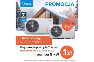 Midea M-Thermal monoblok R32 - dodatkowa pompa ciepła 8 kW za 1 zł