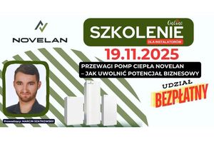 Zapraszamy na szkolenie - 19.11.25 - Przewagi pomp ciepła NOVELAN – Jak uwolnić potencjał biznesowy