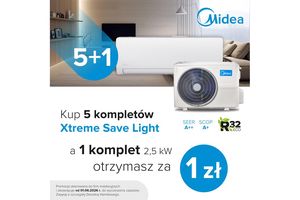 Xtreme Save Light za 1 zł - Midea wystartowała z promocją 5+1