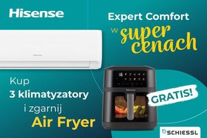 Kup 3 klimatyzatory Hisense Expert Comfort i otrzymaj Air Fryer gratis!