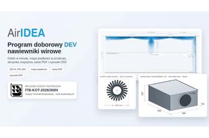Nowe narzędzie dla projektantów HVAC. Program doborowy nawiewników wirowych DEV