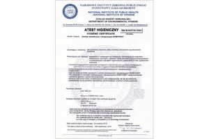 Atest Higieniczny dla central wentylacyjnych KOMFOVENT