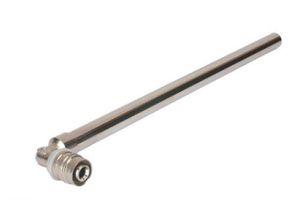 Pojedyncze przyłącze grzejnikowe kątowe WL z niklowaną rurką KISAN