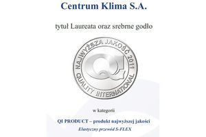 Srebrne godło Najwyższa jakość 2011 dla Centrum Klima
